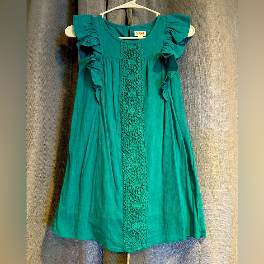 Girls Size 7/8 Teal Cat & Jack Dress